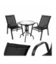 Zestaw mebli balkonowych, stolik + 2 krzesła, meble na taras, do ogrodu, Gardlov 18870