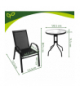 Zestaw mebli balkonowych, stolik + 2 krzesła, meble na taras, do ogrodu, Gardlov 18870