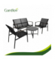 Zestaw mebli balkonowych, stolik + sofa + 2 krzesła, meble na taras, do ogrodu, Gardlov 18879