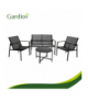 Zestaw mebli balkonowych, stolik + sofa + 2 krzesła, meble na taras, do ogrodu, Gardlov 18879