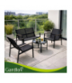 Zestaw mebli balkonowych, stolik + sofa + 2 krzesła, meble na taras, do ogrodu, Gardlov 18879