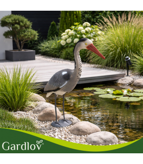 Dekoracja ogrodowa, figurka Czapla 66cm, ozdoba do ogrodu na paliku, wbijana Gardlov 18886