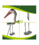 Dekoracja ogrodowa, figurka Czapla 66cm, ozdoba do ogrodu na paliku, wbijana Gardlov 18886
