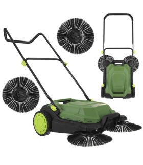 Zamiatarka ręczna do liści kostki chodnika tarasu zbieracz 3 szczotki 68cm Nexo Gardlov 18882