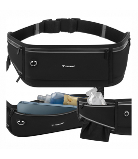Nerka, pas do biegania, saszetka sportowa na telefon do 7 cali + odblaski i regulowana guma w pasie 51x21x11cm Trizand 18893
