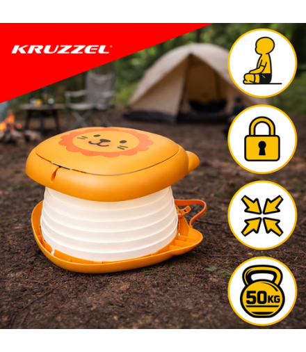 Nocnik turystyczny dla dzieci, składany, przenośny, podróżny Lew Kruzzel 18896