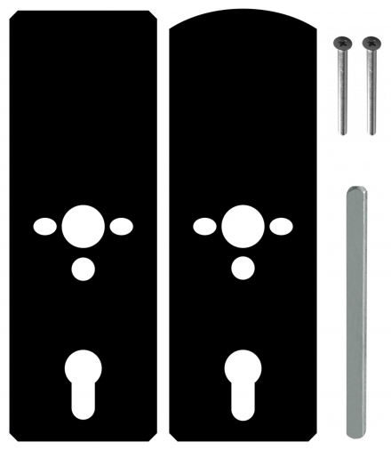 ZESTAW PODKŁADEK EURA ELW-06B9 ułatwiających montaż zamków ELH-60B9 i ELH-70B9, dodatkowy trzpień 15 cm i śruby