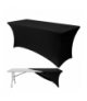 Pokrowiec na stół, 180x75x75cm, elastyczny obrus, bankietowy, cateringowy, czarny Ruhhy 18862