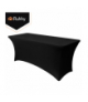 Pokrowiec na stół, 180x75x75cm, elastyczny obrus, bankietowy, cateringowy, czarny Ruhhy 18862