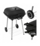 Grill ogrodowy, węglowy z pokrywą i półką, duży ruszt, przenośny, stabilny z uchwytem, 53x77x46cm Kaminer 18907