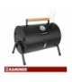 Grill turystyczny, ogrodowy, węglowy z pokrywą 2 x ruszt, pipielnik + termometr, komin, XXL, 38x30x40cm Kaminer 18899