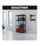 Regał metalowy magazynowy, 5 półek, czarny, do garażu, piwnicy, 150x75x30 700kg 0.7T Bigstren 18826