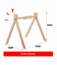 Stojak edukacyjny drewniany, Baby Gym, dla niemowląt od pierwszych dni życia 0+, 4 kółka, 64x43x52cm, Kruzzel 18910