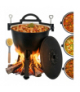 Kociołek żeliwny, garnek myśliwski, węgierski na ognisko, pieczonki, duszonki, emaliowany, stojący, 10l Kaminer 18923