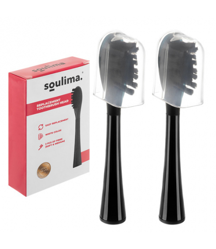 Końcówki do szczoteczki sonicznej X800, 2szt. końcówka soft i medium 2szt. Soulima 26932 18804
