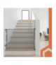 Bramka zabezpieczająca roletowa do schodów i drzwi, barierka ochronna na schody, dla psa, kota i innych zwierząt, szara Ruhhy 18930