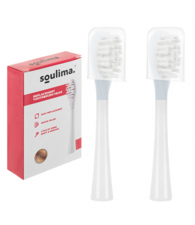 Końcówki do szczoteczki sonicznej X800, końcówka soft i medium 2szt. biały Soulima 26929 18803