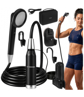 Prysznic turystyczny z pompką na akumulator, kempingowy, przenośny, polowy, 2200mAh, Trizand 18934