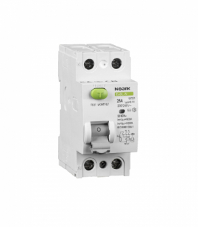 Wyłącznik różnicowoprądowy RCCB 2P, 63A, 30mA, AC, 6kA, Ex9L-N NOARK 108316