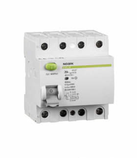 Wyłącznik różnicowoprądowy RCCB 4P, 63A, 100mA, A, 6kA, Ex9L-N NOARK 108367