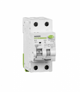 Wyłącznik różnicowoprądowy z zabezpieczeniem nadprądowym RCBO Ex9BL-N, 1P+N, C16, 30mA, AC, 6kA, NOARK 107630