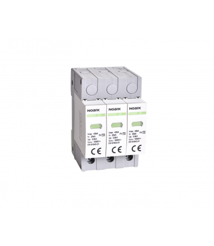 Ogranicznik przepięć SPD PV C typ II, 1000 V DC, 3 moduły, dla nieuziemionych systemów PV Ex9UEP 20 3P 1000 (N) NOARK 112906