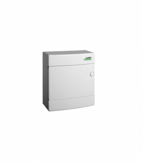 Rozdzielnica natynkowa z białymi drzwiczkami, 1 rząd, 8 modułów PNS 8W, IP40, NOARK 101504