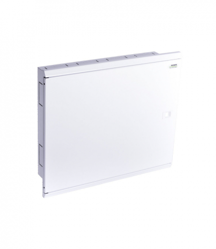 Rozdzielnica podtynkowa z białymi, metalowymi drzwiczkami, 165 modułów, 5 rzędów x 33 mod. z zaciskami NPE EMFF5 165W NOARK 109822