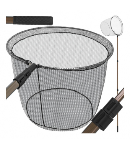 Podbierak wędkarski teleskopowy 335cm, duży kosz 48cm, głęboki, Trizand 18937