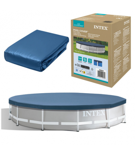 Pokrywa na basen stelażowy 366cm, plandeka z linką, odpływy, INTEX 28031 18940