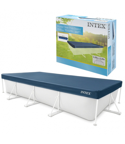 Pokrywa do basenu stelażowego 450x220cm, prostokątna, odpływy, linki, kołnierz, 20cm INTEX 28039 18942