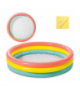 Basen dmuchany dla dzieci, brodzik, 114x25cm, tęczowy, miękkie, dmuchane ścianki, 3 pierścienie, 131L INTEX 57412NP 18943