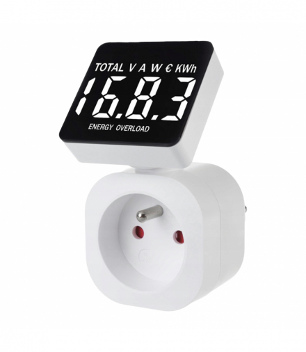 Miernik zużycia energii elektrycznej, watomierz do gniazdka HAND Home W-72036