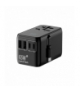 Uniwersalny adapter podróżny, sieciowy (EU, UK, US, AU), szybkie ładowanie 2xUSB-A + 2xUSB-C, PD65W+QC KEL W-00532
