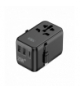 Uniwersalny adapter podróżny, sieciowy (EU, UK, US, AU), szybkie ładowanie 2xUSB-A + 1xUSB-C, PD20W+QC KEL W-00531