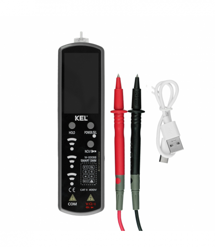 Inteligentny multimetr cyfrowy do pomiaru napięcia, częstotliwości, pojemności,rezystancji oraz bezkontaktowego wykrywania napięcia., IMM-UNI/NCV, KEL W-00088