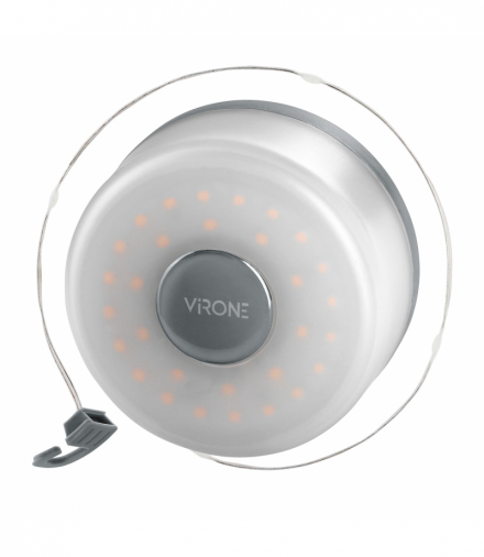 Lampka kempingowa z girlandą, 80/200lm, 2000mAh, 3000K, 8m Orno LA-10