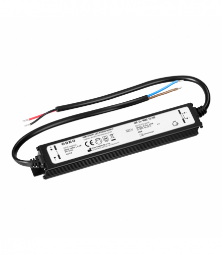 Zasilacz LED IP44, hermetyczny, slim, 12V, 40W, metalowa obudowa Orno OR-ZL-1682/12/40