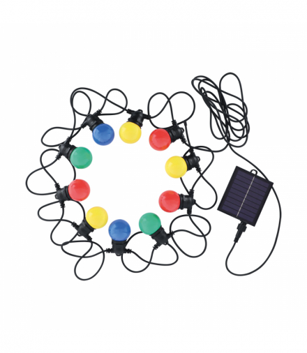 Lampa solarna GIRLANDA TAIPAN LED 3W BLACK RGBY czarny Struhm 04925