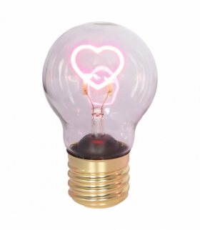 Dekoracja świetlna, żarówka LED na baterie, serce, 2700-3000K, DS-6/SERCE LED, HAND Light W-00059