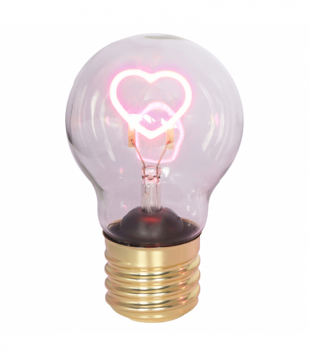 Dekoracja świetlna, żarówka LED na baterie, serce, 2700-3000K, DS-6/SERCE LED, HAND Light W-00059