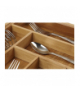 Wkład, organizer bambusowy do szuflady, rozsuwany wkład na sztućce z drewna Ruhhy 18954