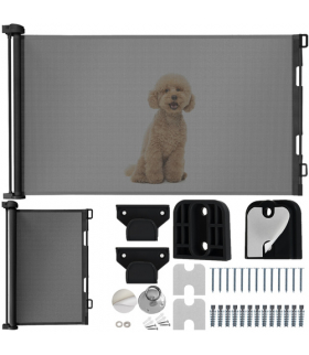 Bramka zabezpieczająca do drzwi szara, dla zwierząt Ruhhy 18955