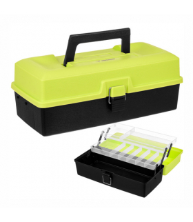 Skrzynka wędkarska, organizer na akcesoria, 33×16×13cm, 2 półki, 11 komór, rozkładana, Trizand 18963