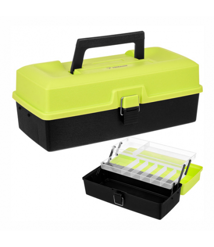 Skrzynka wędkarska, organizer na akcesoria, 33×16×13cm, 2 półki, 11 komór, rozkładana, Trizand 18963