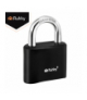 Kłódka na szyfr 4 cyfry, metal + stal hartowana, czarna, Ruhhy 18966