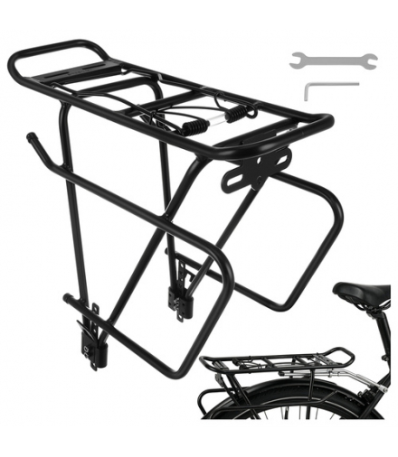 Bagażnik rowerowy, do roweru, 38x13,5x35cm, udźwig do 25kg, możliwość montażu sakw, stabilna, lekka aluminiowa konstrukcja, Trizand 18980