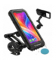 Uchwyt rowerowy na telefon wodoodporny z regulacją 360°, dotykowa folia, magnetyczne zabezpieczenie, do 6,9", 20×10×16cm, Trizand 18978