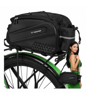 Sakwa rowerowa na bagażnik, 10L, wodoodporna torba, 39x20x15cm, odblaski Trizand 18983