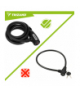 Zapięcie rowerowe 150cm, kluczyk, linka 12mm, z uchwytem montażowym, zabezpieczenie roweru, Trizand 19008
